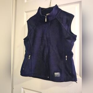 Roots Athletics Navy Blue Fleece Vest, size 10